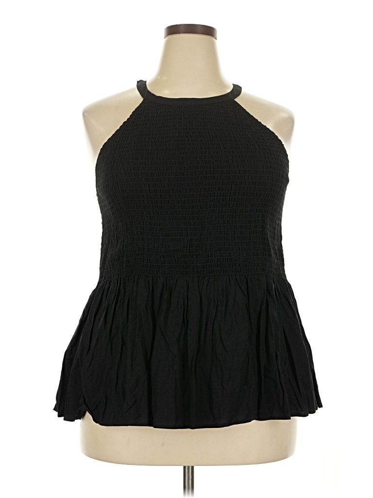 Pre-owned Torrid Sleeveless Blouse In Black