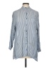 Zara Basic Stripes Blue 3/4 Sleeve Button-Down Shirt Size M - photo 1