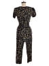 Mo:Vint 100% Rayon Hearts Gold Jumpsuit Size M - photo 2
