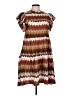 En Saison 100% Polyester Chevron-herringbone Brown Casual Dress Size L - photo 1