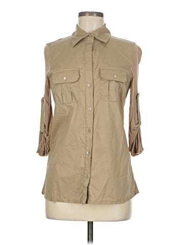 BCBGMAXAZRIA 3/4 Sleeve Button-Down Shirt (view 1)