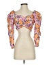Something Navy Orange 3/4 Sleeve Blouse Size S - photo 1