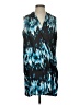 Derek Lam 100% Polyester Graphic Blue Casual Dress Size XS - photo 1