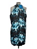 Derek Lam 100% Polyester Graphic Blue Casual Dress Size XS - photo 2