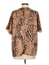 Entro 100% Polyester Animal Print Brown Short Sleeve Blouse Size S - photo 2