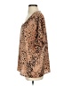 Entro 100% Polyester Animal Print Brown Short Sleeve Blouse Size S - photo 5