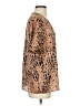 Entro 100% Polyester Animal Print Brown Short Sleeve Blouse Size S - photo 4