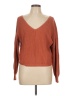 Hippie Rose Orange Pullover Sweater Size L - photo 1