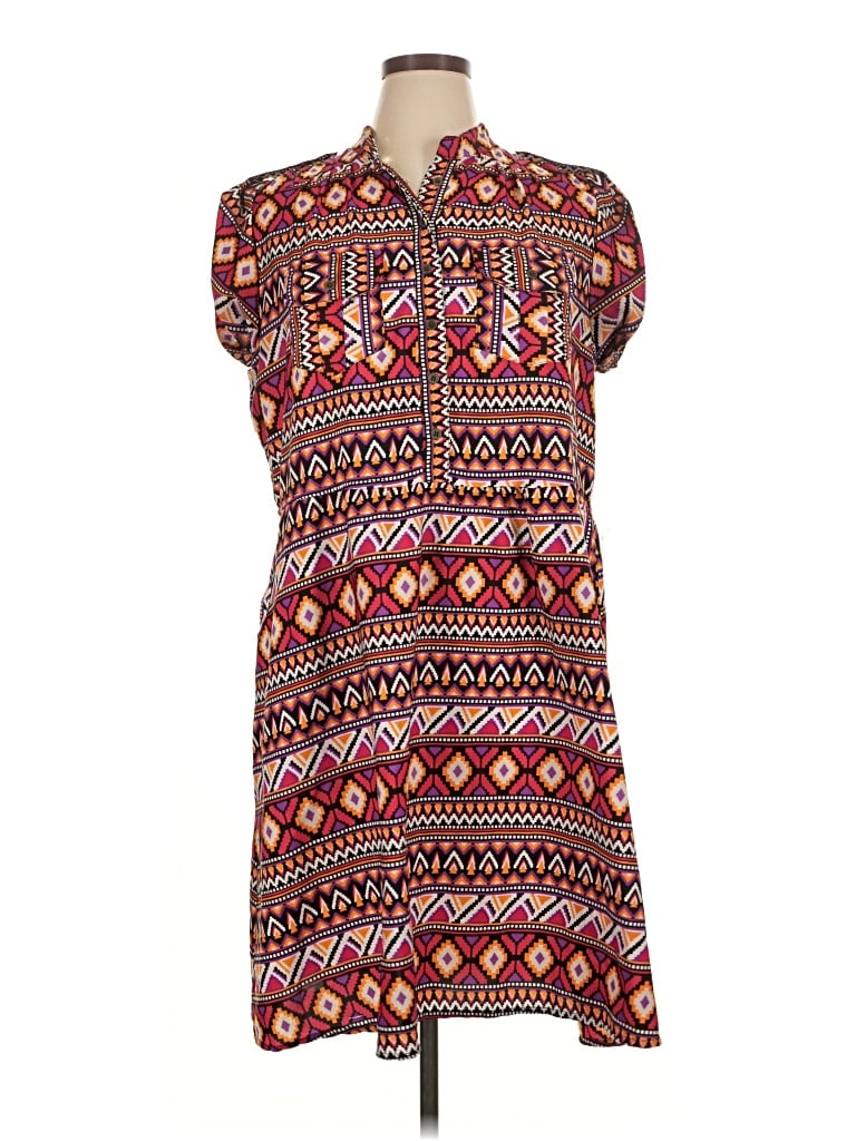 Pre-owned Speed Control Casual Dress In Burgundy