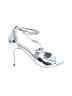 BLEECKER & BOND Metallic Silver Heels Size 7 1/2 - photo 1