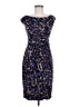 Connected Apparel Print Purple Cocktail Dress Size 6 - photo 1