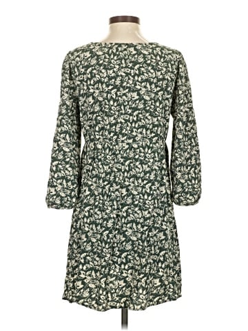Madewell V-Neck Button-Front Mini Dress in Forest Leaves (view 2)