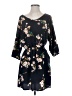 Soprano 100% Polyester Floral Black Casual Dress Size S - photo 1