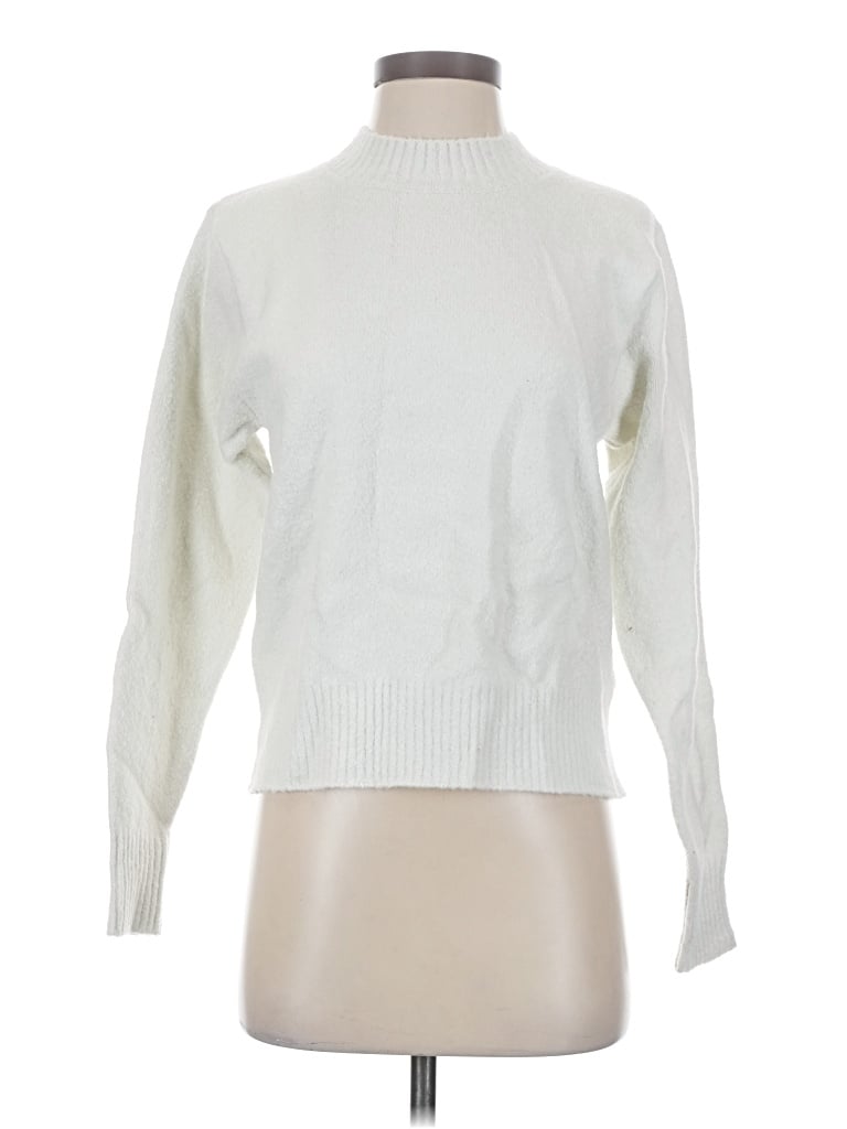 Pre-owned Ayr Turtleneck Sweater In White