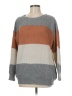 Miracle 100% Acrylic Color Block Gray Pullover Sweater Size Med - Lg - photo 1