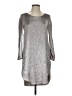 Theory Metallic Silver Casual Dress Size 2 - photo 1
