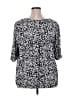 Unbranded 100% Rayon Black 3/4 Sleeve Blouse Size 4X - photo 2
