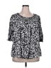 Unbranded 100% Rayon Black 3/4 Sleeve Blouse Size 4X - photo 1