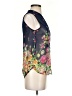 Miami 100% Polyester Floral Blue Sleeveless Blouse Size S - photo 4