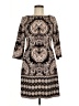 Maggy L Paisley Brown Cocktail Dress Size 6 - photo 1