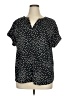 VIISHOW Black Short Sleeve Henley Size XL - photo 1