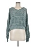 Shein 100% Polyester Tweed Teal Pullover Sweater Size 6 - photo 1