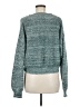 Shein 100% Polyester Tweed Teal Pullover Sweater Size 6 - photo 2
