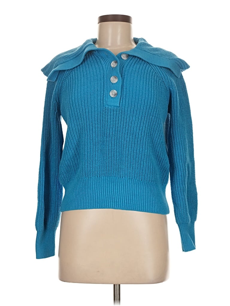 Pre-owned Ann Taylor Loft Pullover Sweater In Blue