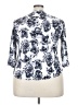 Fun2Fun 100% Rayon Floral White 3/4 Sleeve Blouse Size 2X - photo 2