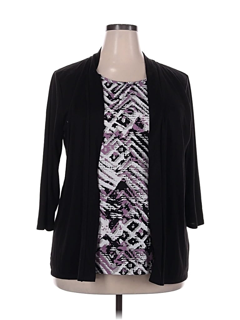 Pre-owned White Stag Kimono In Black