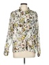 Jeans By Buffalo 100% Polyester Floral Ivory Long Sleeve Blouse Size L - photo 1