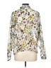 Jeans By Buffalo 100% Polyester Floral Ivory Long Sleeve Blouse Size L - photo 2