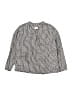Zara Houndstooth Silver Long Sleeve Top Size 7 - photo 1