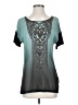 MNG Teal Short Sleeve Blouse Size S - photo 1