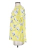 CAbi 100% Polyester Tropical Floral Yellow Short Sleeve Blouse Size S - photo 5