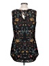 CAbi 100% Polyester Paisley Black Sleeveless Top Size S - photo 2
