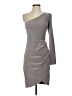 Betsy & Adam Metallic Silver Cocktail Dress Size 2 - photo 1