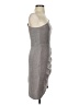 Betsy & Adam Metallic Silver Cocktail Dress Size 2 - photo 4