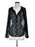 Jennifer Lopez 100% Polyester Black Long Sleeve Blouse Size M - photo 1