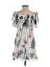Guess 100% Polyester Tropical Gray Cocktail Dress Size S - photo 2