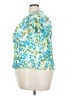 Fashion Bug 100% Polyester Teal Short Sleeve Blouse Size 22 - 24 - photo 5