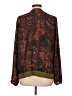 CAbi 100% Polyester Brown Orange Long Sleeve Blouse Size L - photo 2