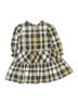 Deux Par Deux 100% Polyester Plaid Yellow Dress Size 5 - photo 2