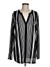 INC International Concepts Stripes Black Long Sleeve Blouse One size (estimated) - photo 1