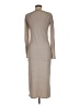 MNG Stripes Tan Casual Dress Size 6 - photo 2