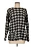 J.Jill 100% Cotton Houndstooth Black Silver Pullover Sweater Size M - photo 1