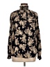 Leith 100% Polyester Paisley Gold Long Sleeve Blouse Size M - photo 1
