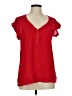 By & By 100% Polyester Red Short Sleeve Blouse Size M - photo 1