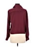 Elan 100% Polyester Burgundy Long Sleeve Blouse Size M - photo 2