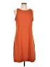 Eddie Bauer Solid Orange Casual Dress Size L - photo 1